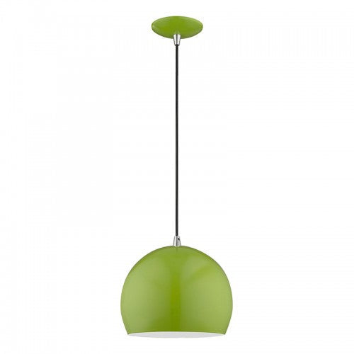 ##Antique Hardware## 1 Light Shiny Apple Green Single Pendant