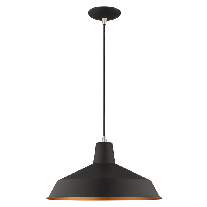 ##Antique Hardware## 1 Light Black Single Pendant
