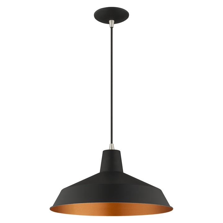 ##Antique Hardware## 1 Light Black Single Pendant