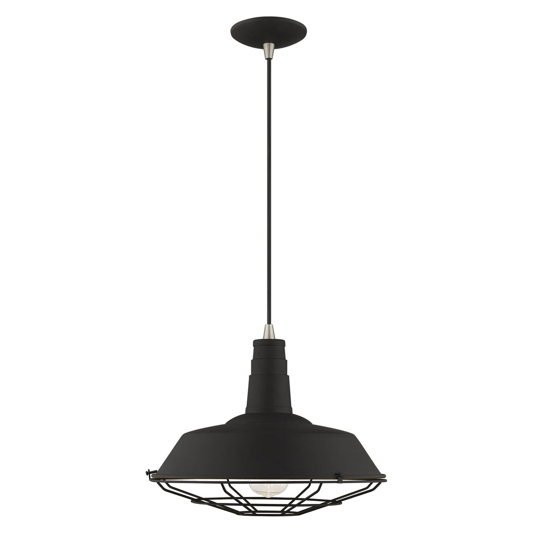 ##Antique Hardware## 1 Light Black Single Pendant