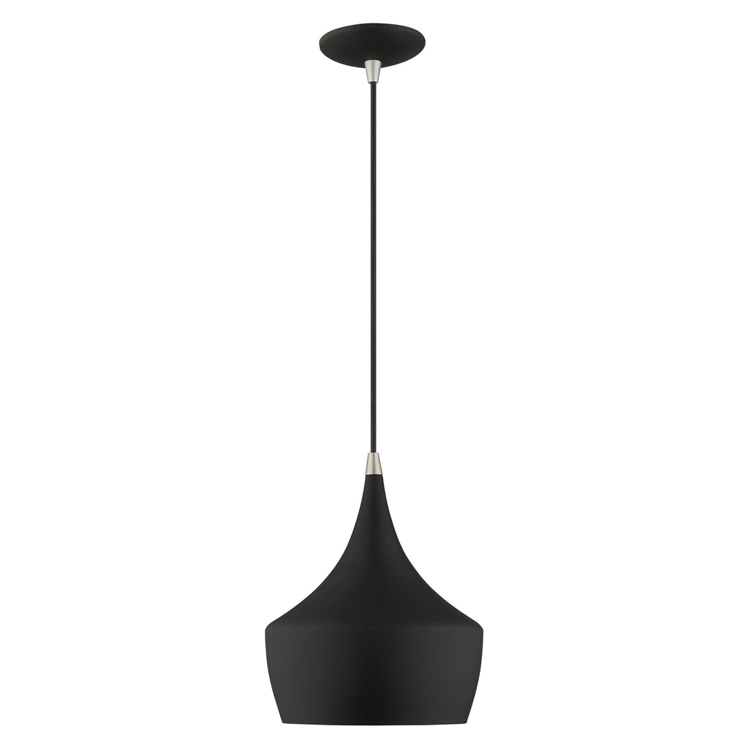 ##Antique Hardware## 1 Light Black Single Pendant