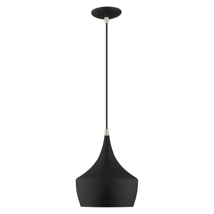 ##Antique Hardware## 1 Light Black Single Pendant