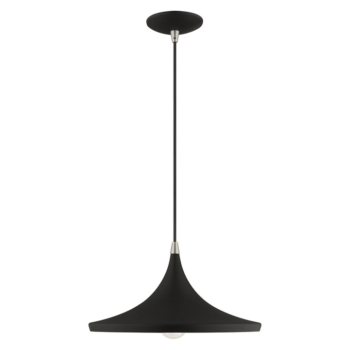 ##Antique Hardware## 1 Light Black Single Pendant