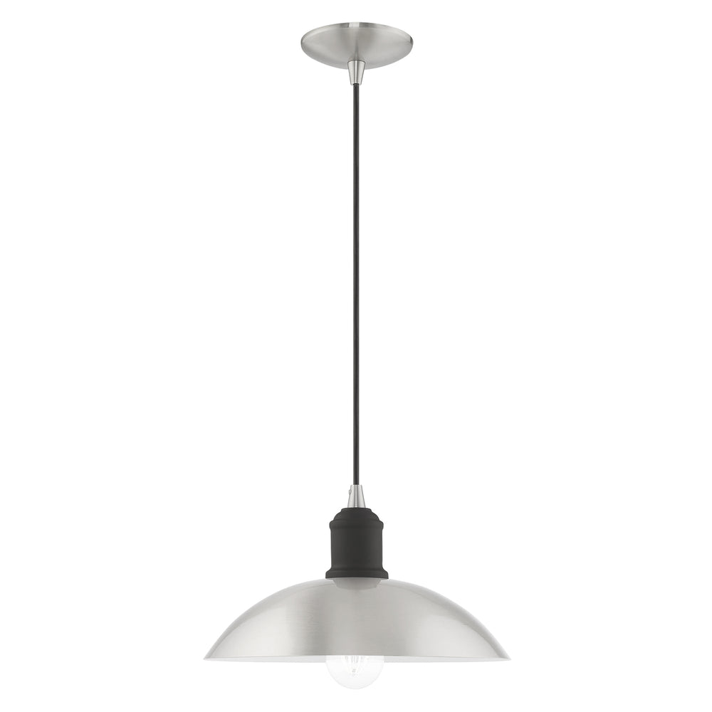 ##Antique Hardware## 1 Light Brushed Nickel Single Pendant