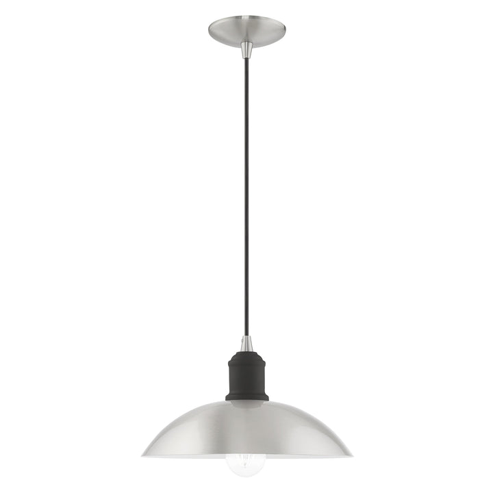 ##Antique Hardware## 1 Light Brushed Nickel Single Pendant