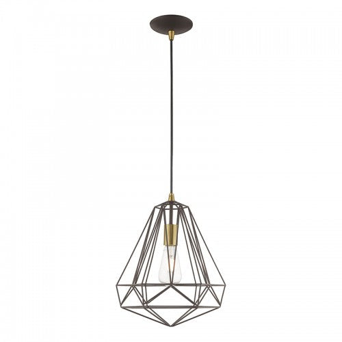 ##Antique Hardware## 1 Light Bronze Single Pendant