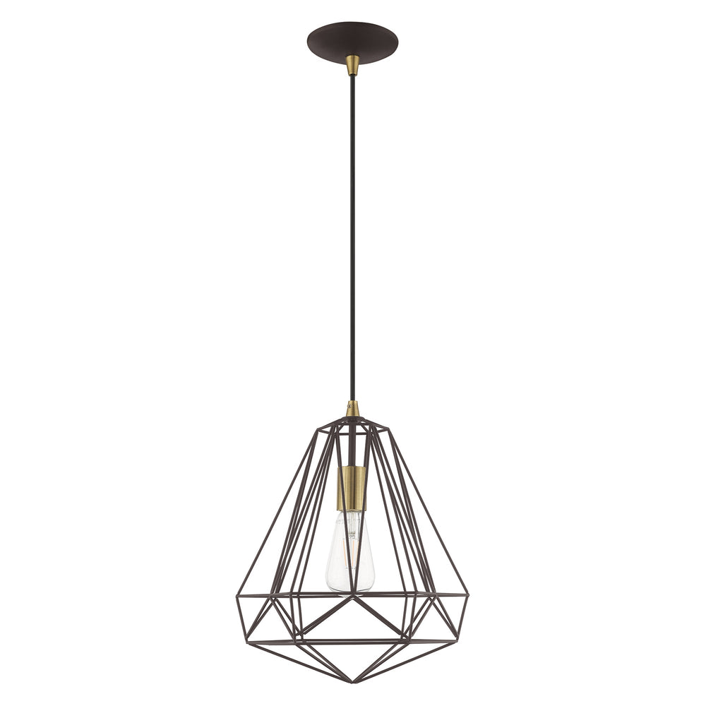 ##Antique Hardware## 1 Light Bronze Single Pendant