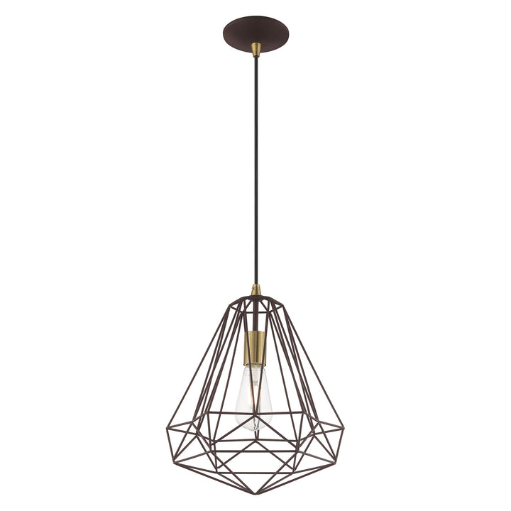 ##Antique Hardware## 1 Light Bronze Single Pendant