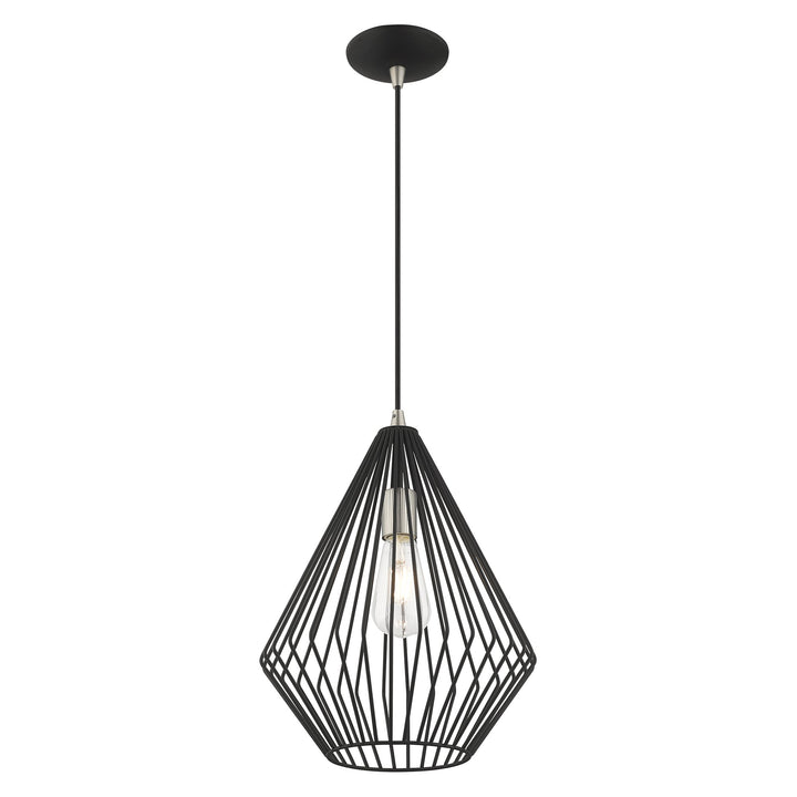 ##Antique Hardware## 1 Light Black Single Pendant