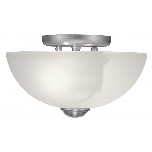 ##Antique Hardware## 2 Light Brushed Nickel Ceiling Mount