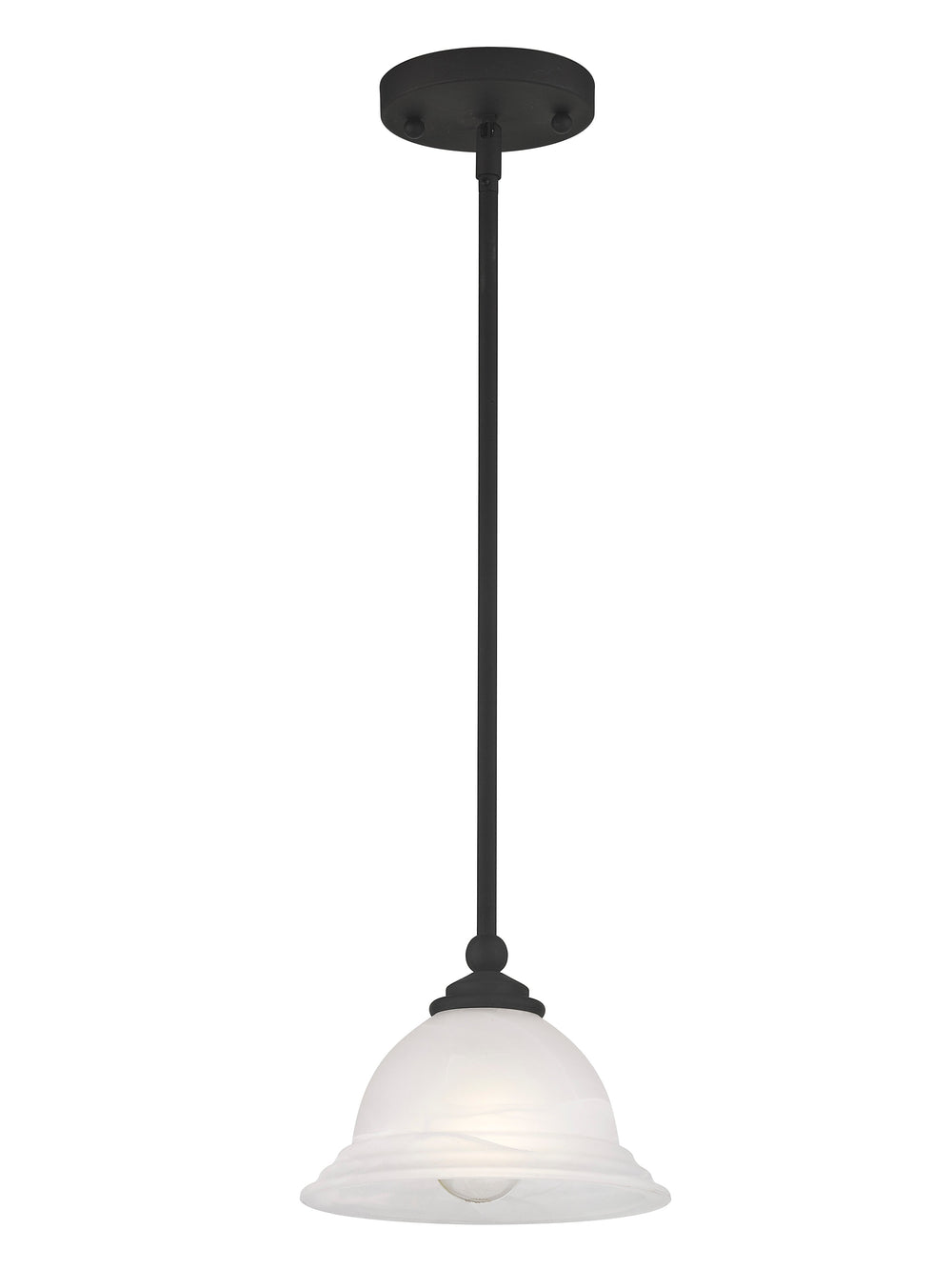 ##Antique Hardware## 1 Light Black Single Pendant
