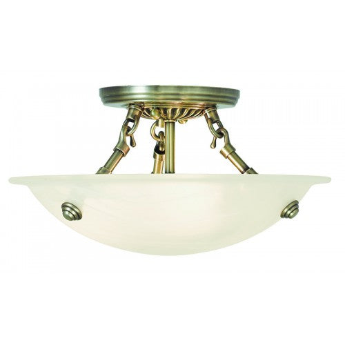 ##Antique Hardware## 3 Light Antique Brass Ceiling Mount