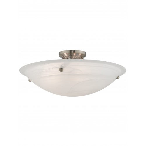 ##Antique Hardware## 4 Light Brushed Nickel Ceiling Mount