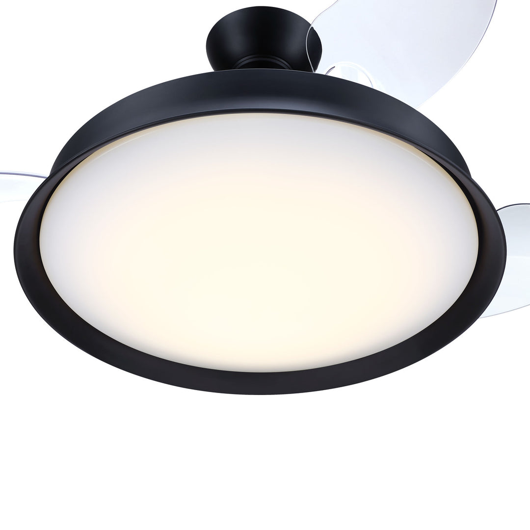 42" Union in Flat Black w/ Clear Acrylic Blades