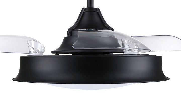 42" Union in Flat Black w/ Clear Acrylic Blades