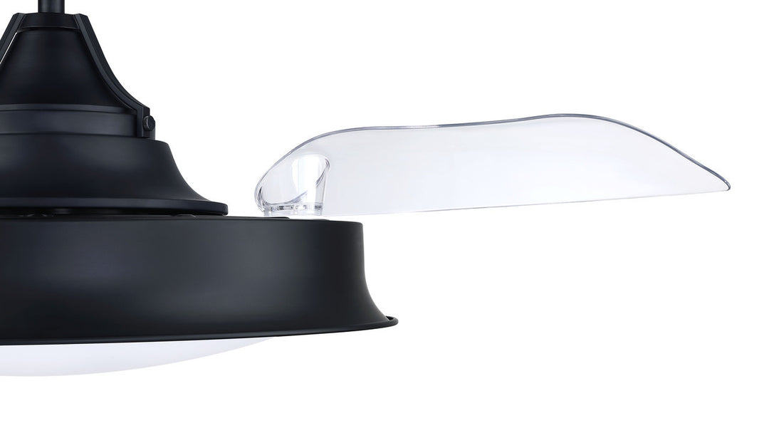 42" Union in Flat Black w/ Clear Acrylic Blades