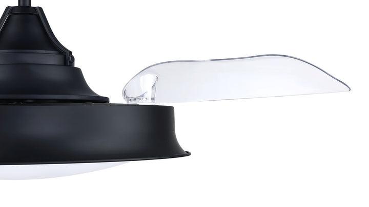 42" Union in Flat Black w/ Clear Acrylic Blades