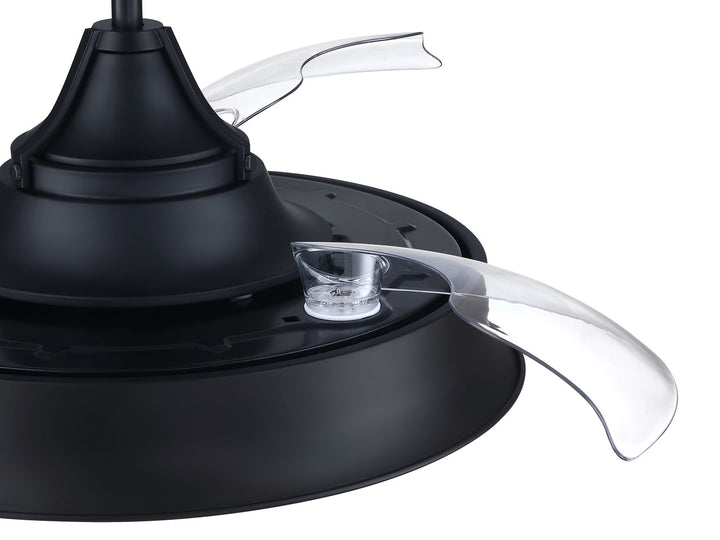 42" Union in Flat Black w/ Clear Acrylic Blades