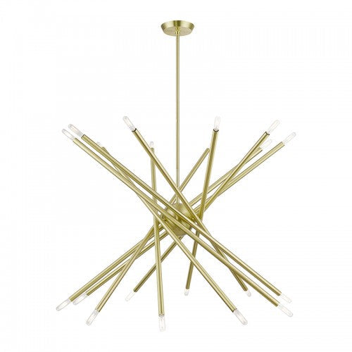 ##Antique Hardware## 20 Light Satin Brass Large Chandelier