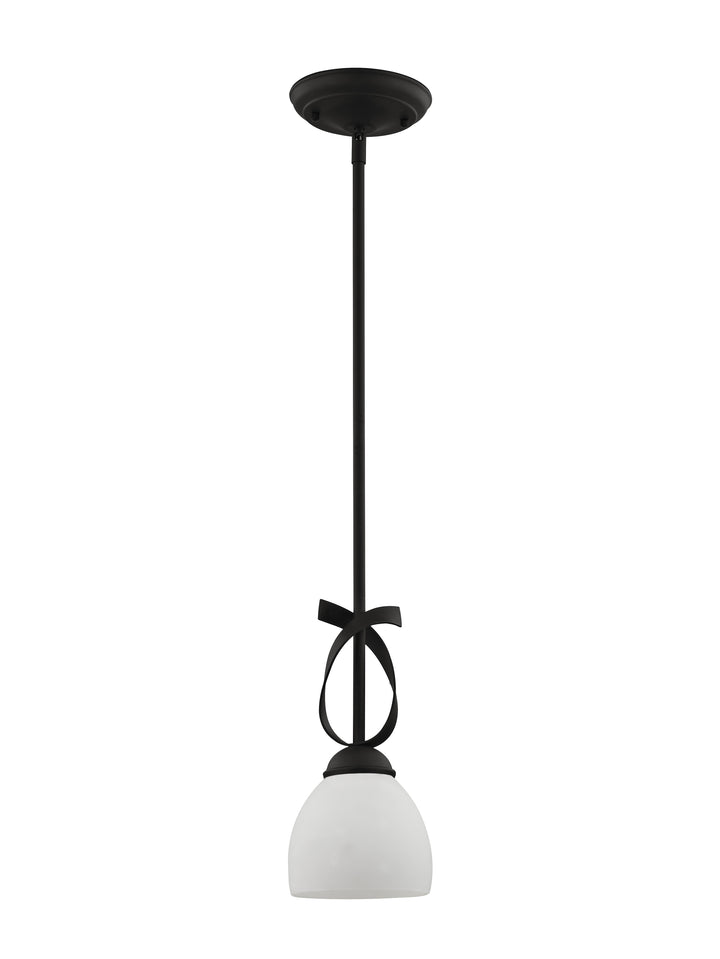 ##Antique Hardware## 1 Light Black Single Pendant