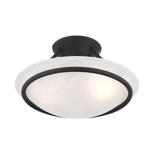 ##Antique Hardware## 2 Light Black Ceiling Mount