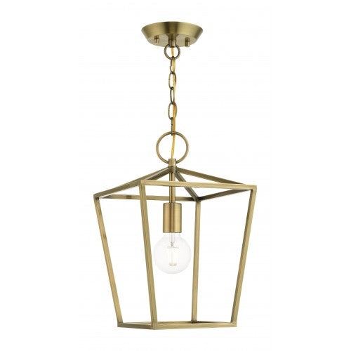 ##Antique Hardware## 1 Light Antique Brass Convertible Lantern
