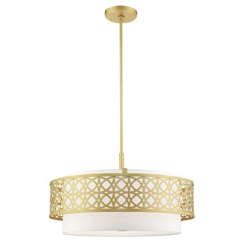 ##Antique Hardware## 5 Light Soft Gold Pendant Chandelier