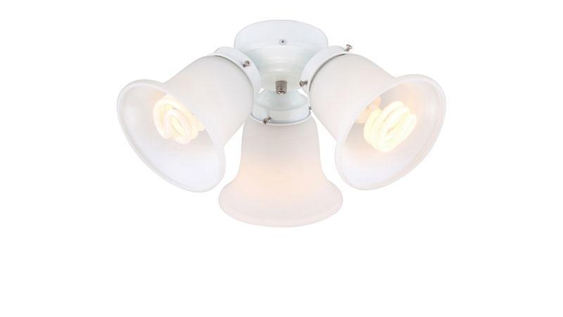 Antique Hardware 3-Light White Glass LED Ceiling Fan