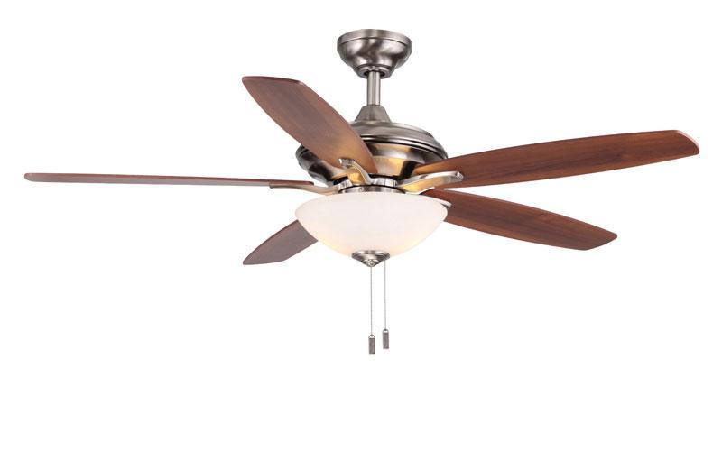 ##Antique Hardware## Modelo Nickel 52 Inch Ceiling Fan