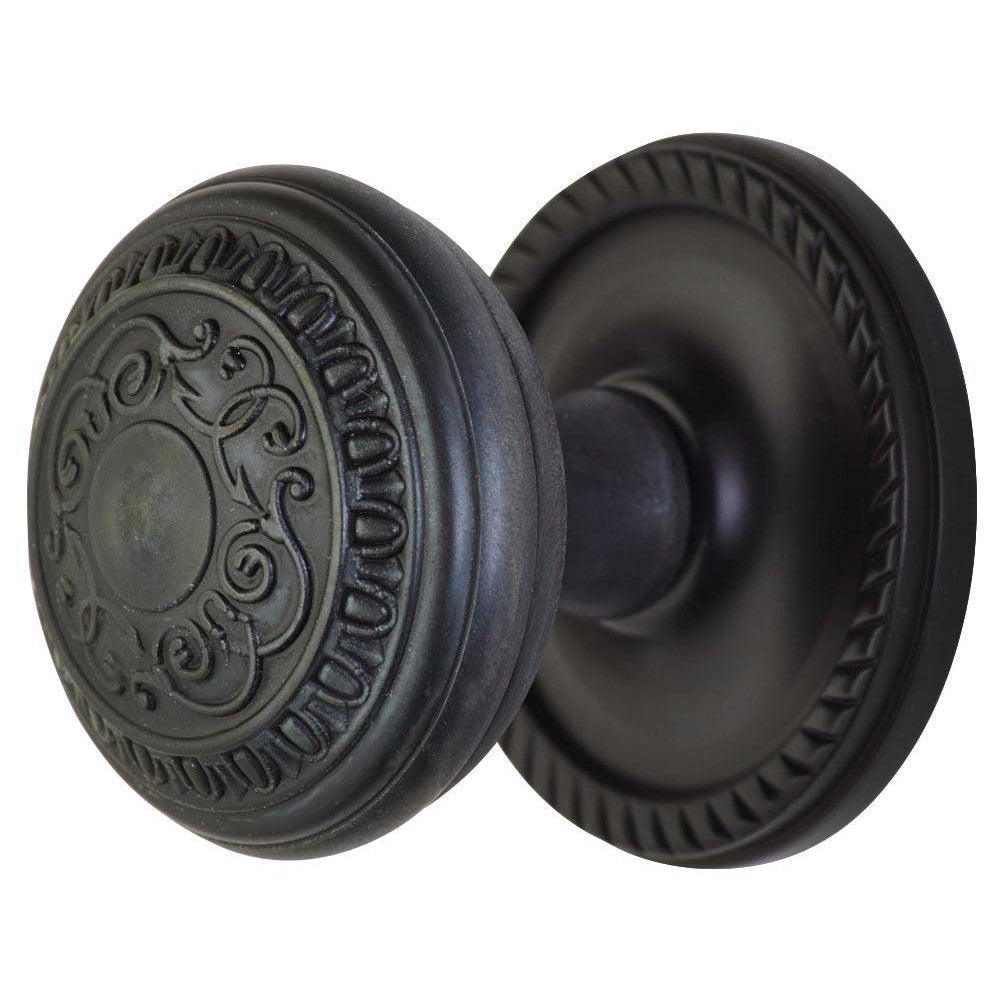 ##Antique Hardware## Georgian Roped Rosette Door Set with Egg & Dart Door Knobs (Several Finishes Available)