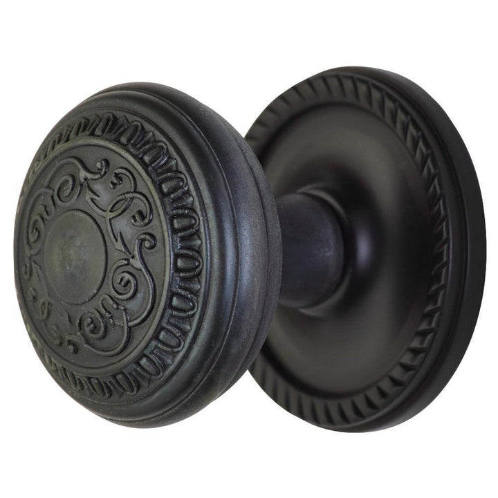 ##Antique Hardware## Georgian Roped Rosette Door Set with Egg & Dart Door Knobs (Several Finishes Available)