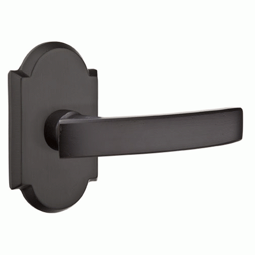 ##Antique Hardware## Emtek Solid Brass Sandcast Yuma Lever With Arched Rosette