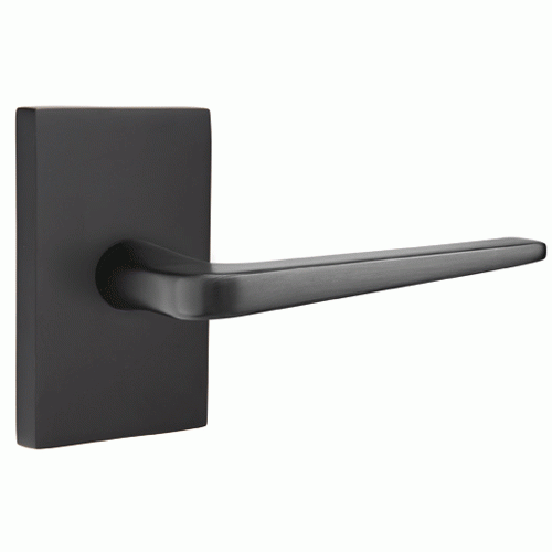 ##Antique Hardware## Emtek Solid Brass Athena Lever With Modern Rectangular Rosette (Several Finish Options)