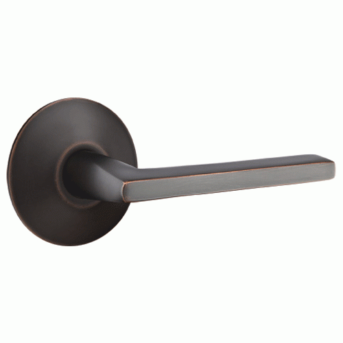##Antique Hardware## Emtek Solid Brass Helios Lever With Modern Rosette (Several Finish Options)
