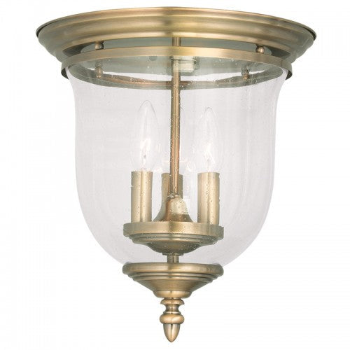 ##Antique Hardware## 3 Light Antique Brass Ceiling Mount