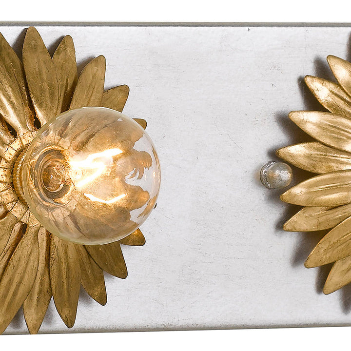 ##Antique Hardware## Broche 3 Light Antique Gold + Antique Silver Bathroom Vanity