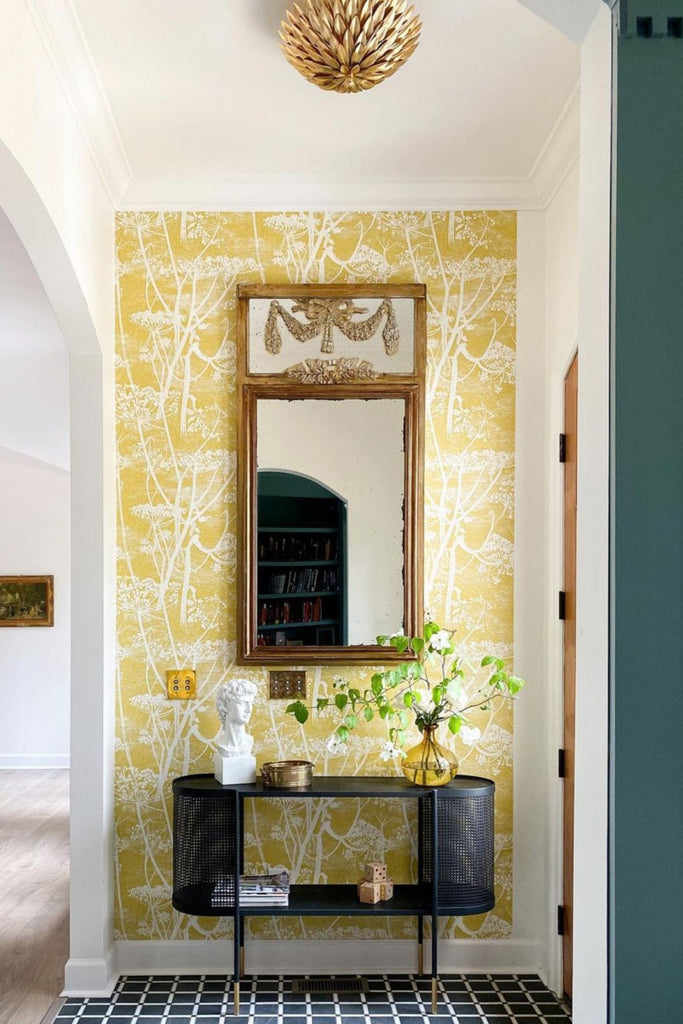 ##Antique Hardware## Broche 4 Light Antique Gold Semi Flush Mount