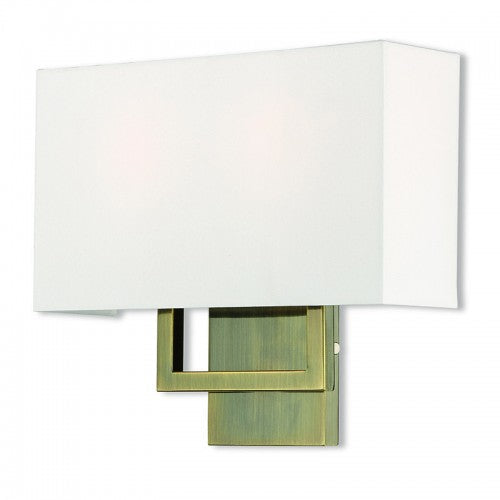 ##Antique Hardware## 2 Light Antique Brass ADA Wall Sconce