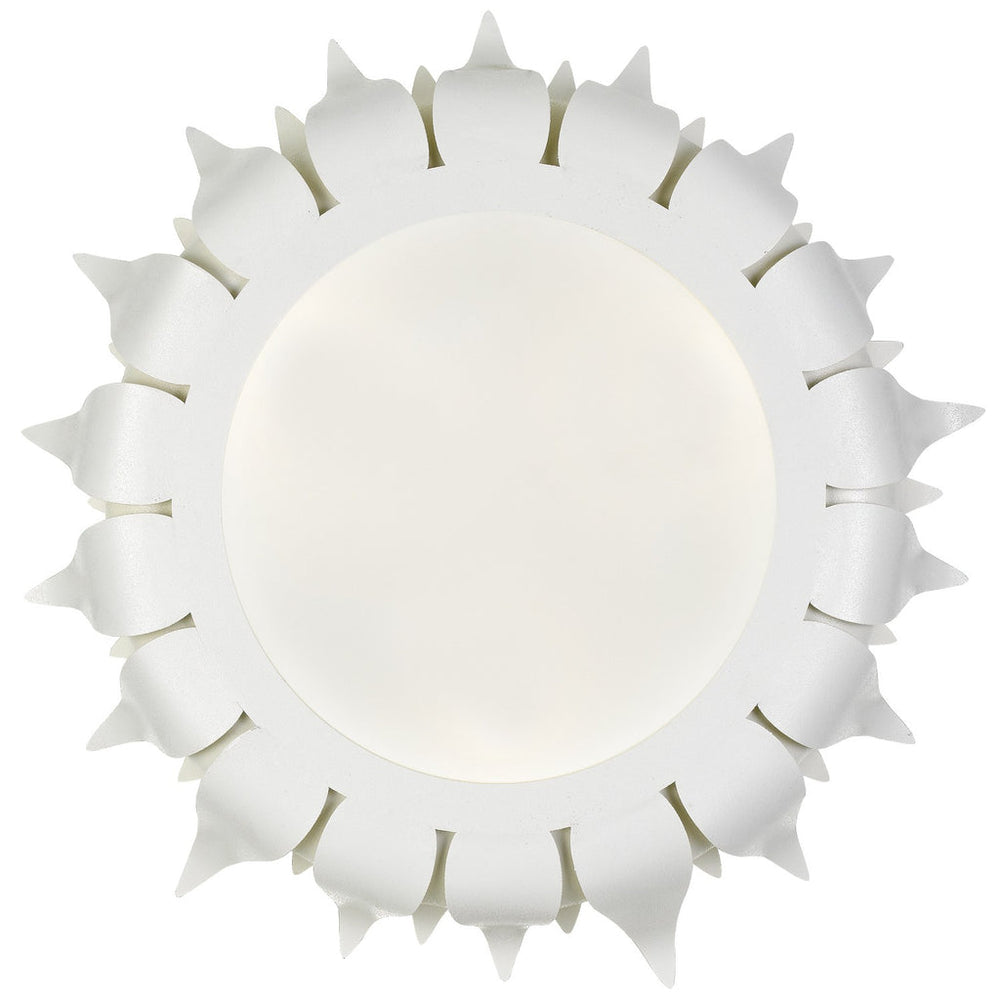 ##Antique Hardware## Broche 3 Light Matte White Flush Mount