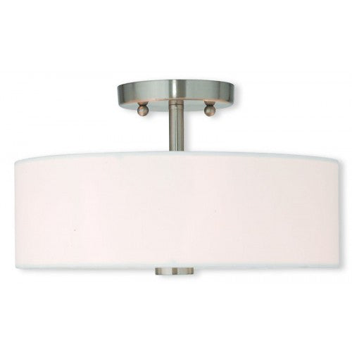 ##Antique Hardware## 2 Light Brushed Nickel Ceiling Mount