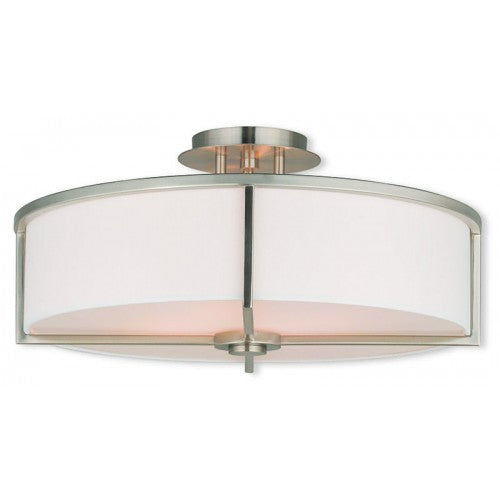 ##Antique Hardware## 4 Light Brushed Nickel Ceiling Mount