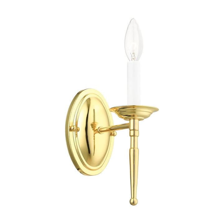 ##Antique Hardware## 1 Light Polished Brass Wall Sconce