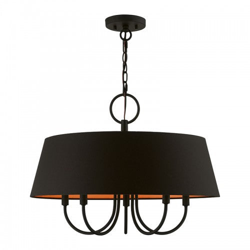 Antique Hardware 5 Light Black Pendant Chandelier Chandelier