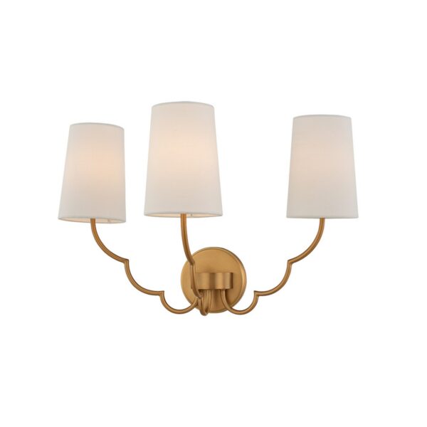 ##Antique Hardware## Sophia 3 Light Wall Sconce