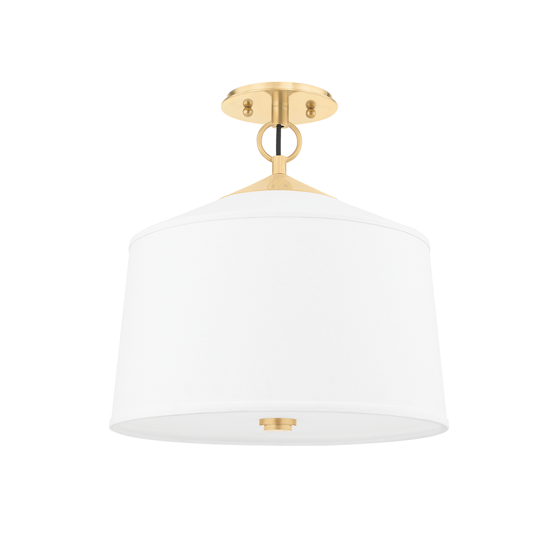 ##Antique Hardware## White Plains Semi Flush