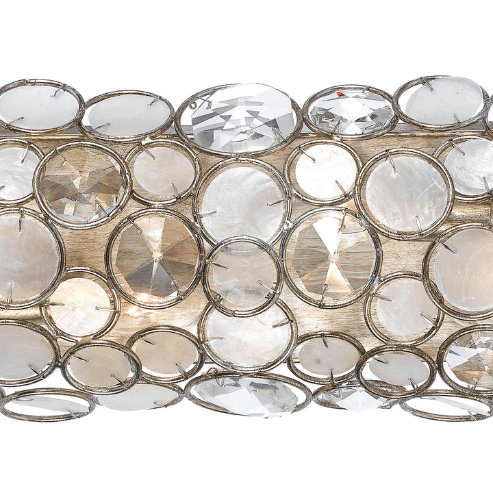 ##Antique Hardware## Palla 4 Light Antique Silver Bathroom Vanity