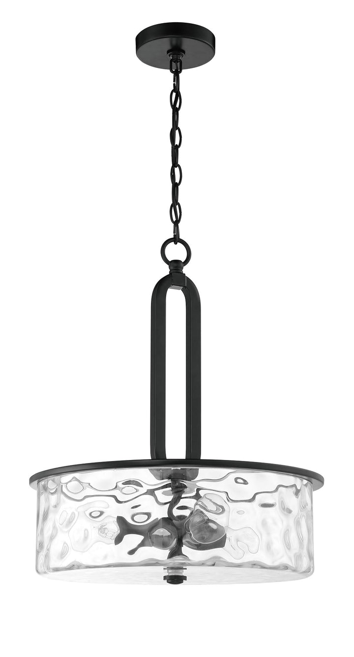 ##Antique Hardware## Collins 3 Light Pendant in Flat Black