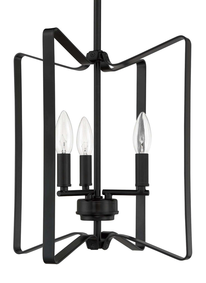 Shayna 3 Light Foyer in Flat Black