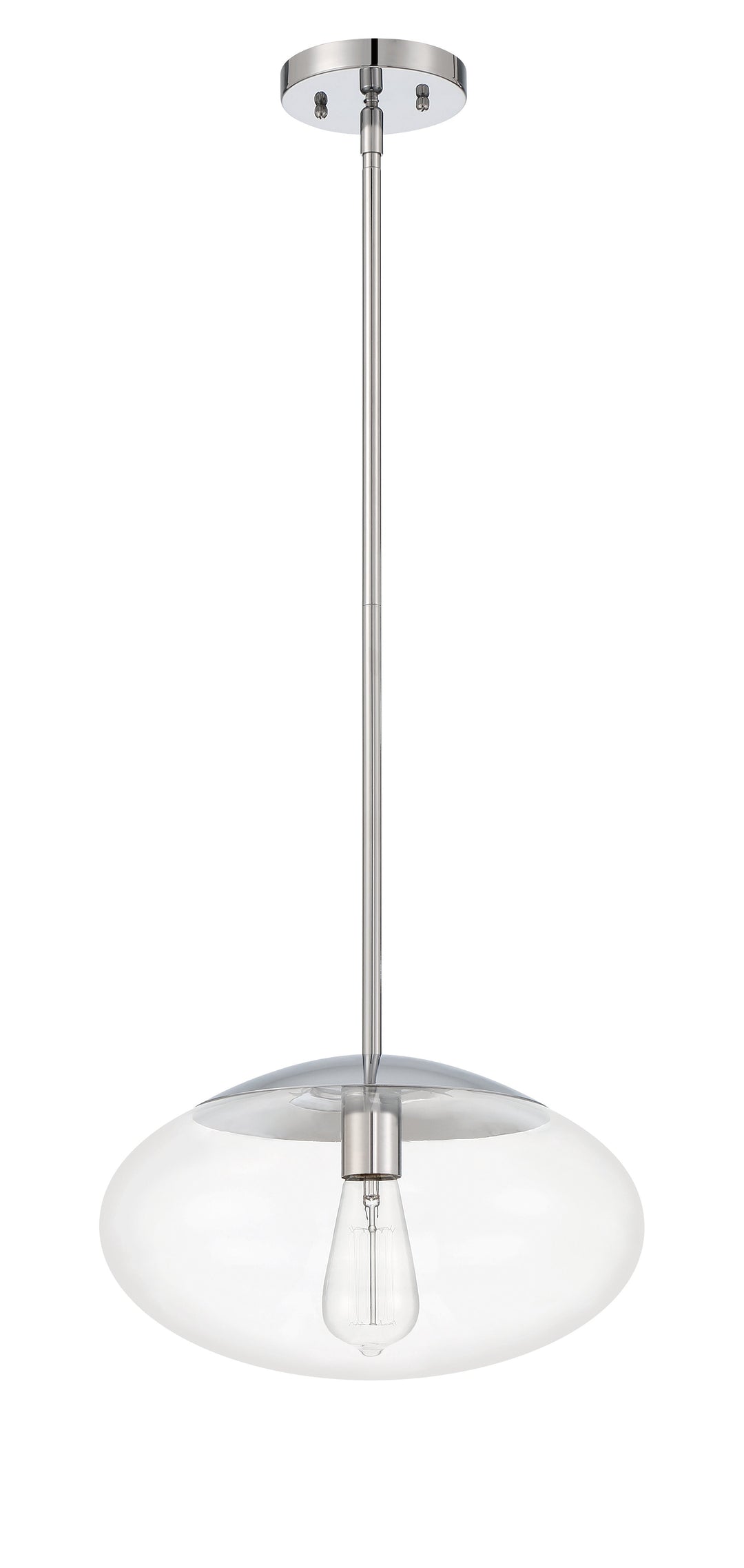 Antique Hardware Gaze 1 Light 14" Pendant in Chrome Pendant