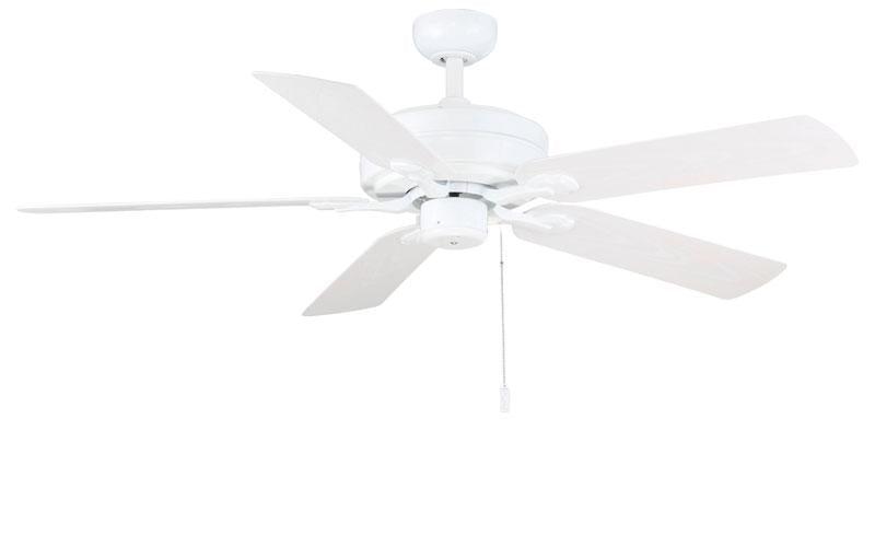 ##Antique Hardware## Courtyard Outdoor White 52" Ceiling Fan
